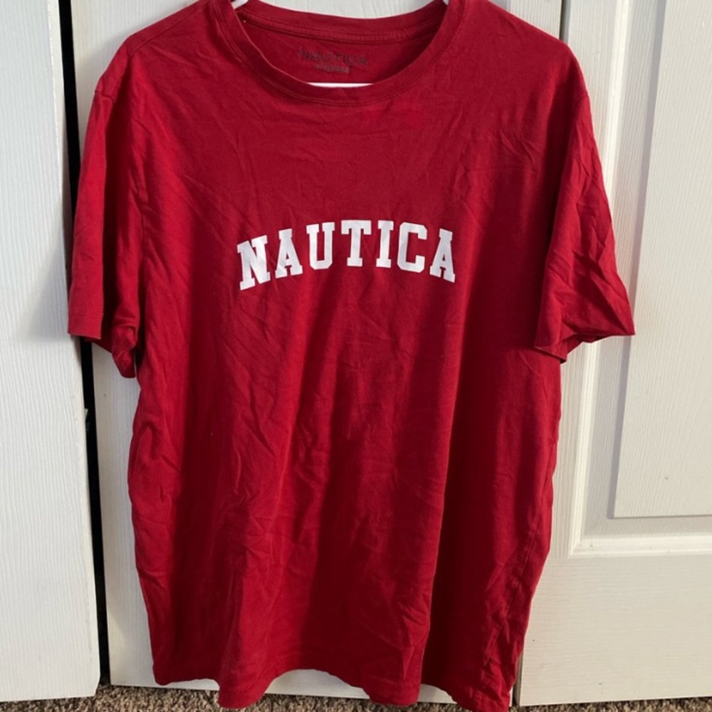 Red nautica tshirt